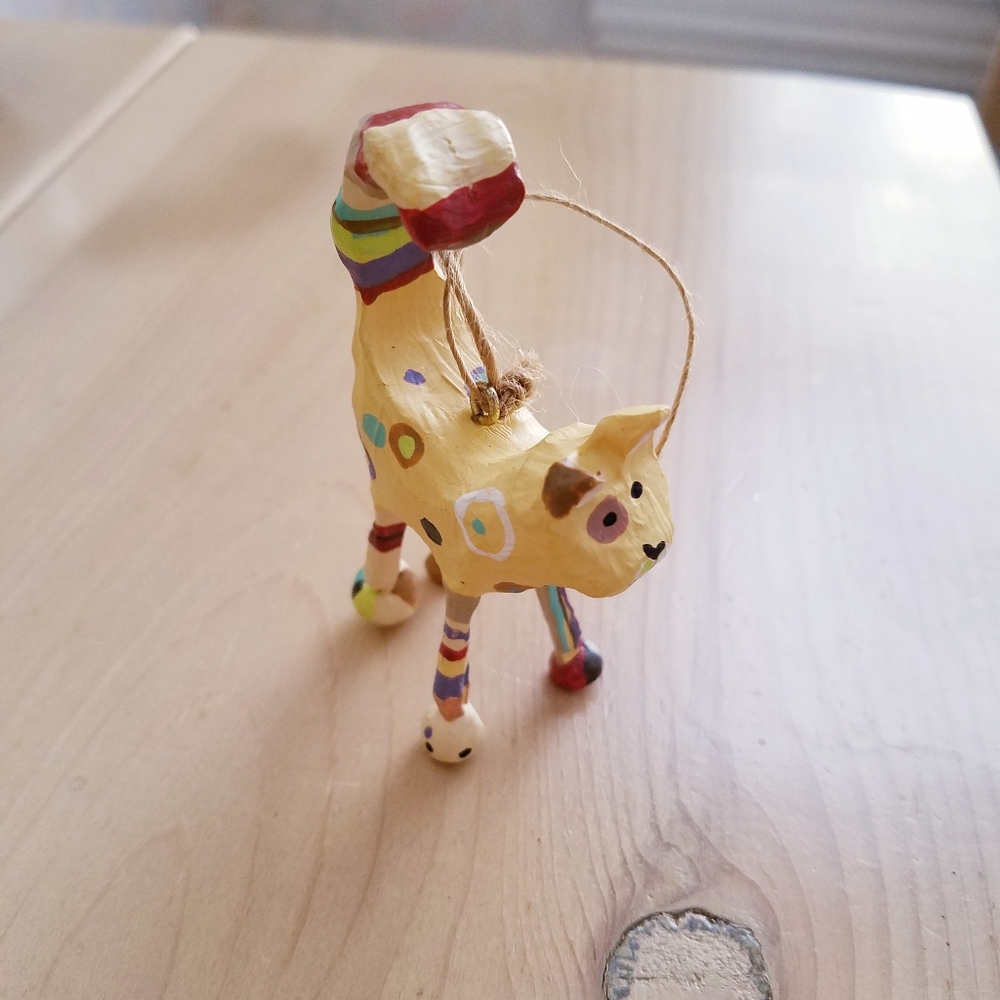 Art Deco Dog Mixed Colors Ornament